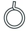 Ronde pan of koekenpan met steel gezien van bovenaf.